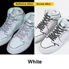 Shoe Parts Holographic Reflective Shoelaces Cool Sneakers Running Shoes Lace For Adult Children Sports White Star Shoelace Strings 1Pai