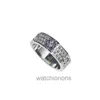 High-end Carteer Luxury Ring S925 Silver Inlaid Mosang Diamond Boutique High Quality Full Sky Star Couple Fashion Ring