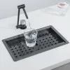 Nano Sink Hidden Stainless Steel Kitchen Sinks Island Bar Invisible Mini Small Single Sink Pantry with Cover Kitchen Fixture