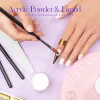 Liquids BORN PRETTY Acrylic Powder 30/10g Clear White Pink Acrylic Nail Professional Polymer for French Nail Extension No Need Lamp Cure