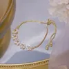 Link armbanden luxe zoete sierlijke bloemenster bedelarmband micro zirkoon hanger voor vrouwen cadeaubbel jubileum