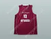 Nome personalizado para homens jovens/crianças Robertas Grabauskas 13 aC Tallinna Kalev Estonia Maroon Basketball Jersey Top Stitched S-6xl