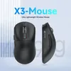 X3 Pixart PAW3395 Bluetooth Mouse 24G Trimode Connection 26000DPI 650IPS 49G Легкие макросферы 240419