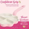 Pans Clean Ceramic Nonstick Cast Aluminum Heart Fry Pan Skillet 8-Inch Pink
