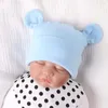 Vêtements de vêtements 4pcs fille garçon automne hiver chapeau bébé chapeau quotidien beanie bébé capuchon solide 0-6 mois cadeau d'anniversaire chaud doux mignon