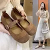 Lässige Schuhe Frauen Flats Frühling Herbst Wildleder Leder atmungsaktives Moccasin