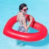 Anillo de natación inflable Floats Floats Tuber en forma de corazón Tubo Summer Agua Fun Fiesta de la playa Pool Float Anillo para adultos 240426