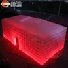 outdoor activities Commercial Inflatable Cube Tent for Party Events Outsides Giant Large white Inflatable Square Tent with colorful lights