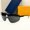 Herren Mode Windschutzscheiben Hochwertige Sonnenschirme im Freien Luxuskristall dekorative Spiegel Designerin große Sonnenbrille mit Schachtel Z2064U