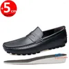 Casual Shoes Loafers Men Elevator Chunky Sneakers Sports Heel Lift Height Increase Soles 5cm Taller Leisure