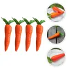 Decorative Flowers 4 Pcs Artificial Carrot Fake Vegetables Po Prop Food Decor For Easter Decorations Foam Carrots Toy