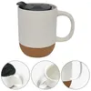 Tazze di tazze di caffè con fondo in sughero per la conservazione del riscaldamento della polvere creativa tazza di isolamento resistente al calore tazza in ceramica