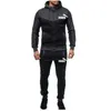 Cross-Border 2024 Autumn/Winter New Men's Color Matching Fashion Casual Sports Hoodie Trend Set