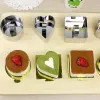 Vormen 430 roestvrijstalen salade bakware mal diy bakgereedschap cupcake mold mold dessert mold mousse ring cake kaasgereedschap staal