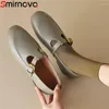 Casual Shoes Smirnova 2024 Storlek 33-40 Äkta läder loafers kvinna enkla damer vårklänning lägenheter fast spänne