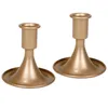 Candle Holders 2x Pillar Candlestick Holder Iron For Fireplace Festivals Dining Room