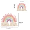 Decoratieve beeldjes geweven regenboog wanddecor voor meisjes kinderkamer slaapkamer speelkamer babykamer decoratie