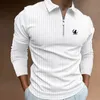 Vêtements pour hommes à manches longues à fermeture à glissière Polo Polo 240423