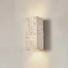Vägglampa wabi-sabi fyrkantig nordisk cement foajé sovrum restaurang retro ljus korridor sconce designer hem dekoration