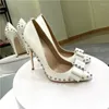 Dress Shoes 8cm 10cm 12cm High Heel Black Bowknot Women Sexy Spikes Patent Stiletto Pumps Pointy Toe Slip On