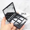 Makeup Brushes 2x 6 Grid Empty Eyeshadow Box Cosmetics Container Case Eye Shadow Black