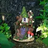 Miniature Fairy Elf Door Wooden Dollhouse Garden Craft Accessories Doll House DIY Painting Vintage Decor Landscape Gift 240424