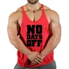 Yaz Y Sırt Gym Stringer Tank Top Erkekler Pamuk Giyim Vücut Geliştirme Kolsuz Gömlek Fitness Yelek Kas Singlets Egzersiz 240410