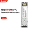 Módulo transceptor DWDM SFP 10G de 40 km a 80 km C21 ~ C60 DDM Duplex LC Módulo de fibra óptica para Huawei, Cisco, Mikrotik Switch Optical