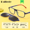 Ralferty 2 en 1 enfants Lunettes de soleil Clip magnétique sur des lunettes Frames enfants Cadre de lunettes de lune