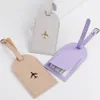 Leather Hanging Tag Bus Meal Card Student Id Work Id Set Airplane Boarding Luggage Tag Pu Manufacturer Ready Stock