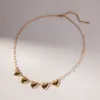 Designer New Peach Heart Halskette für Frauen plattiert 18 Karat Gold Edelstahl Hanging Heart Hochzeitsfeier Paar Schmuck Free Versand