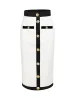 Spódnice Nowe przybycie Kobiety przycisk Patchwork White Black Bodycon Bandage Spódnica 2024 Designer Party Club Partię Klub Pencil Pencil 60 cm