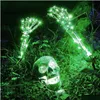 Partymasken Halloween LED Skelett Stake Dekoration Py Skelette mit Lichtern Groundbreaker Yard Friedhof Dekor Realistische Grusel SKL Dhur0