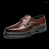 Casual Shoes Zapatillas Hombre Gentleman Brogues Oxford Spring Suit For Men Classic Men's Business Wedding Leather