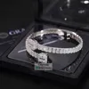 Najlepszy 5,5 mm VVS Moissanite Diamond Bracelets Bracelets Stone Baguette Moissanite Jewlery Hip Hop Bransoletka