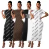 Sukienki projektantów modne sukienki z druku dla kobiet szczupłe szybkie suszące damską torbę na buttock długą spódnicę