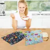 Sacs de rangement 3pcs / ensemble réutilisables Aliments à la fuite Sac congélateur Sandwich Snack Pain pour le déjeuner pour # W0