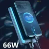 Banks d'alimentation du téléphone portable 30000mAh Power Pack 66W Chargement super rapide adapté à l'iPhone 15 14 Pro Huawei Xiaomi Samsung PD 20W Chargeur de batterie externe Powerbank J2404