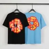 Sommer Herren-T-Shirt Flammdruck Kurzarm Shorts Persönlichkeit Foam Donut Kapok Sportshorts Hip Hop Herren und Frauen T-Shirt Shorts Su S-XL