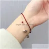 Chain Link Bracelets Fashion Transshipment Blessing The Pig Years Birthday Piglet Red Rope Bracelet Couple Adjustable Hand Drop Deliv Dh2Zy