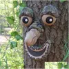 Garden Decorations Funny Tree Face Decor Decoration Latex Her Art For Easter Outdoor Creative Props Accessories 220721 Drop Delivery H Ot0Al