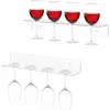 Kitchen Storage Champagne Holder Mounted Acrylic Wall Wine Party Glass Under Cabinet Rack Hanging Clear For