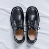 Casual Shoes Men Leather Lace-Up Oxford Wedding Dress Man Flats British Style Business Elegantes Formal Footwear