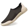 Casual Shoes Men Breattable Leather Mesh Fashion Sneakers Summer Loafers slip-ons loafer körning