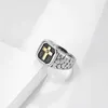 Anneaux de bande Punk Black Gold Cross Ring For Mens Titanium Steel Cracked Warrior Mens Bijoux Viking Vintage Aesthetic Ring Youth Gift Q240427