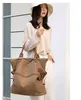Axelväskor vintage kvinnor stor tote handväska designer väska stor läder duk lyxföretag damer messenger