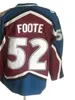 Vintage 52 Adam Foote Ice Hockey Jersey 21 Peter Forsberg 9 Paul 19 Joe Sakic 33 Patrick Roy 1 Chico Resch 14 René Robert 9 Lanny McDonald Maroon Alternate