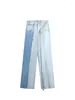 Frauen Jeans Streetwear Patchwork Straight Baggy Frauen koreanische Mode High Street Lose Taille Wide Bein Demin Hosen weibliche Hose
