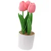 Kwiaty dekoracyjne sztuczne tulipanowe plastikowe rośliny Fałszywe rośliny Wedding Garden Decor Home Party Office Room Dekoracja