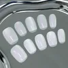 False Nails 30Pcs Pearlescent Neon Cat's Eyes Fake Toenails Art Bare Nail Slices Removable Reusable Salon